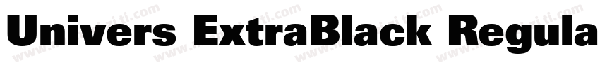 Univers ExtraBlack Regular字体转换